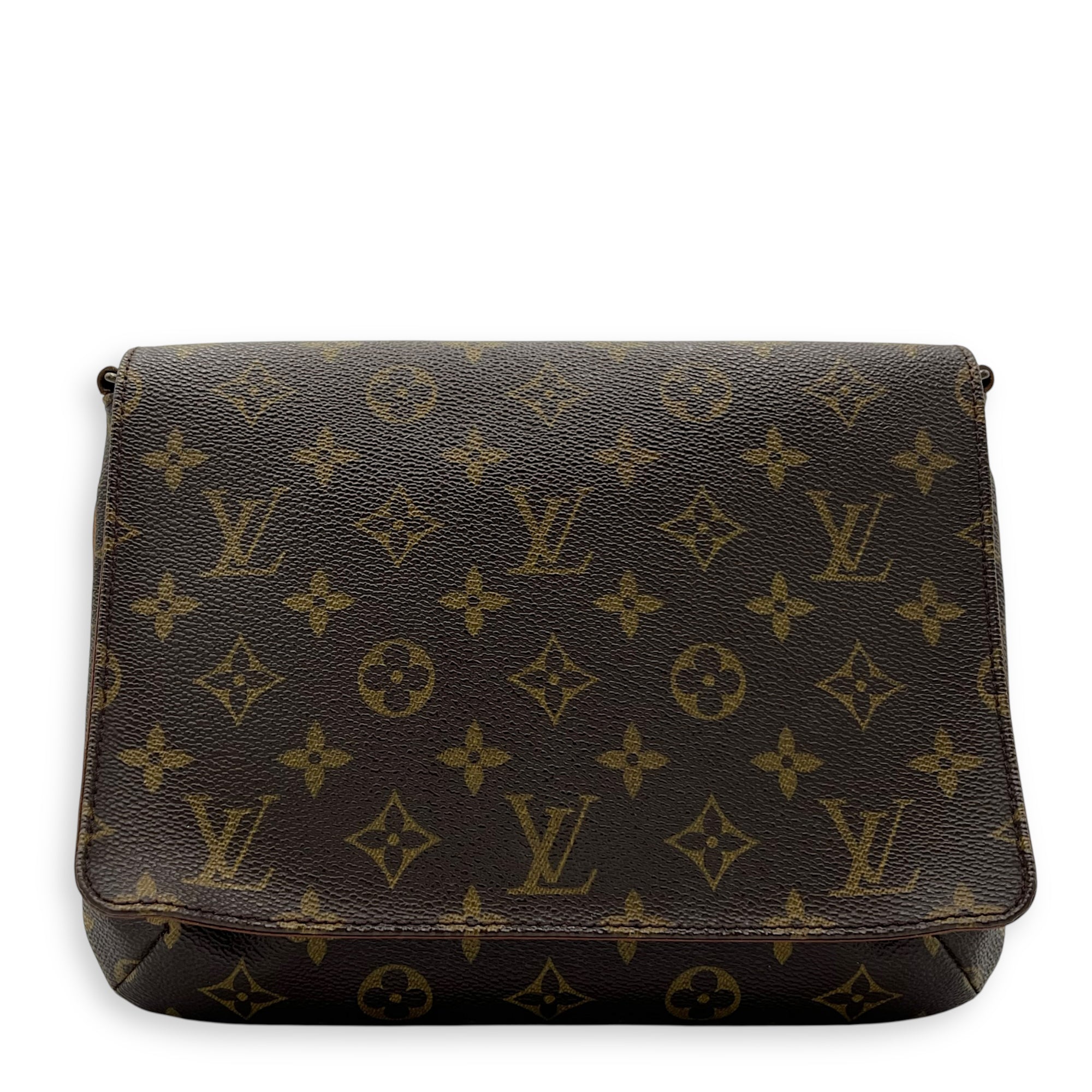 Louis Vuitton Tango Shoulder Bag Brown in Coated Canvas, Gold hardware_1