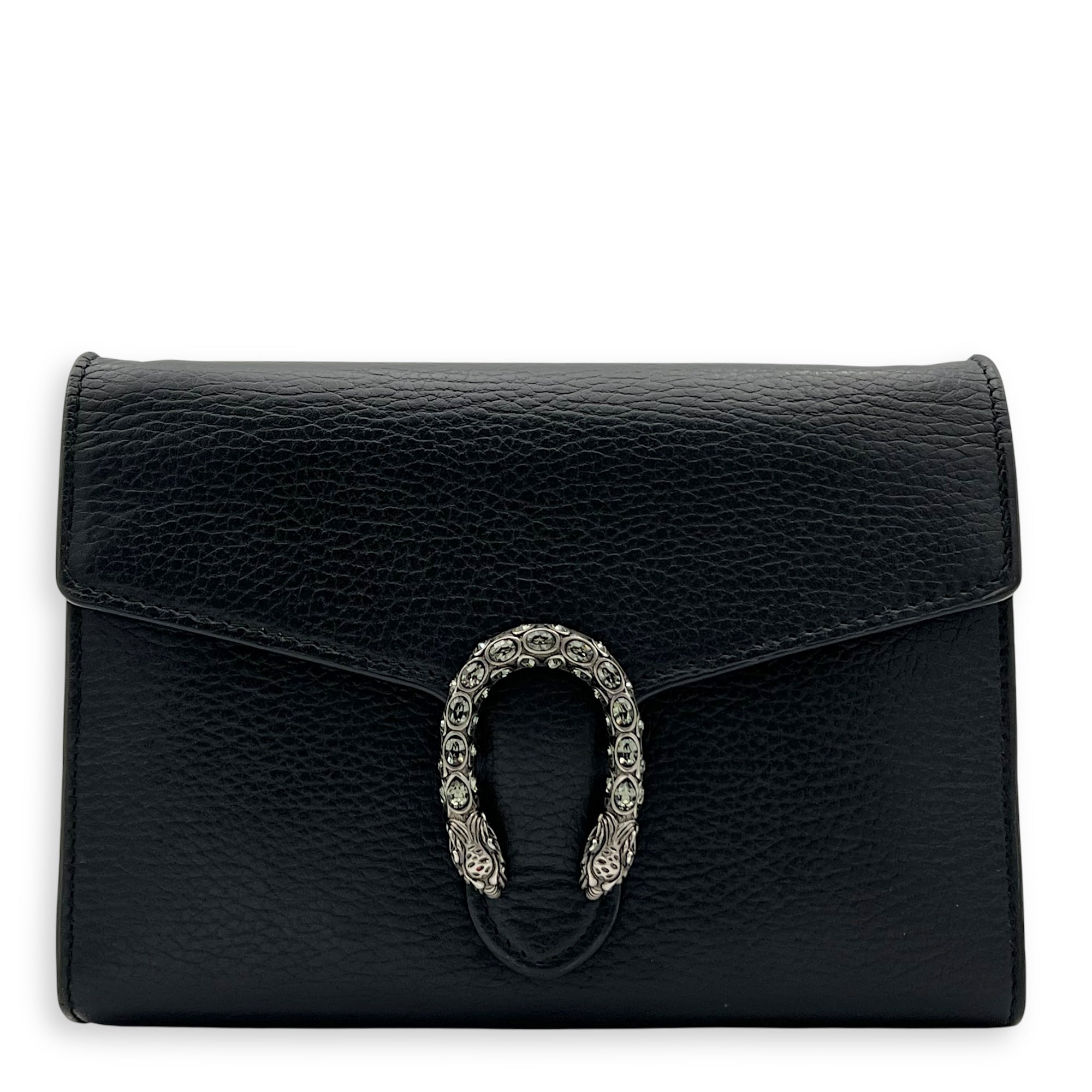 Gucci Dionysus Wallet On Chain Black in Calfskin, Silver hardware_1