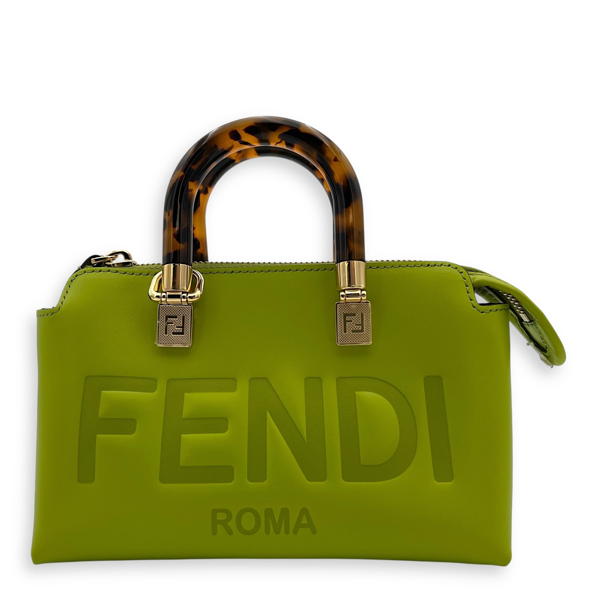 Fendi By The Way Mini Wasabi Green Top Handle Bag in Calfskin