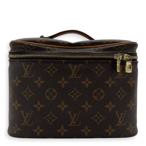 Louis Vuitton Nice Top Handle Bag BB Brown in Monogram Coated Canvas, Gold hardware_1