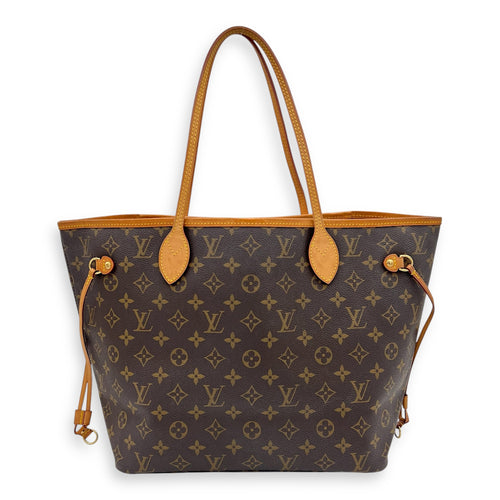 Louis Vuitton Neverfull Tote Bag PM Brown in Monogram Coated Canvas, Gold hardware_8