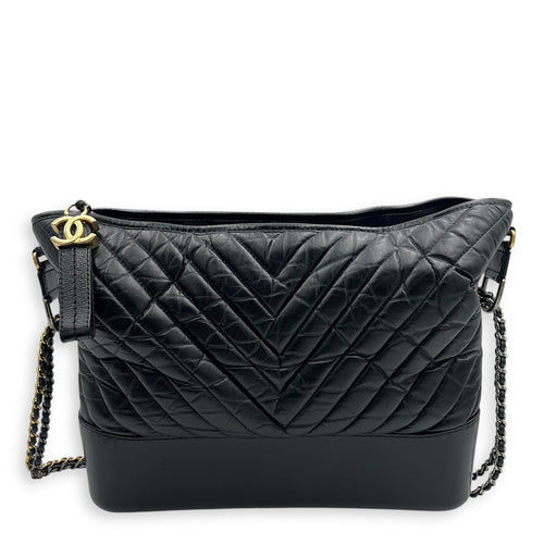 Chanel Gabrielle Shoulder Bag Large Black in Calfskin, Mixed hardware_1