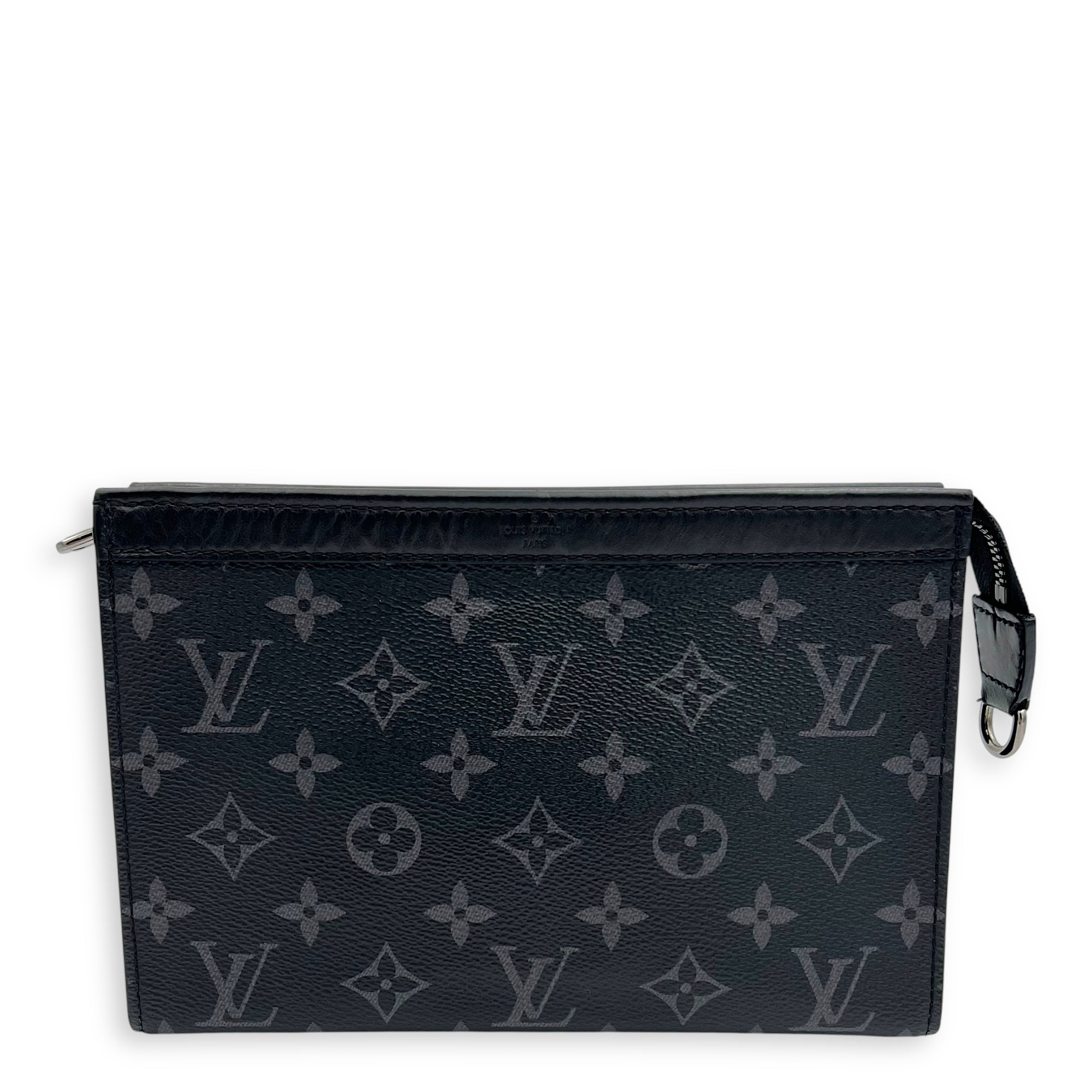 Louis Vuitton Gaston Wearable Wallet Black Crossbody Bag in Coated Canvas, Silver hardware_12