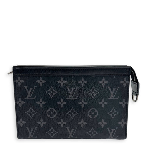 Louis Vuitton Gaston Wearable Wallet Black Crossbody Bag in Coated Canvas, Silver hardware_12
