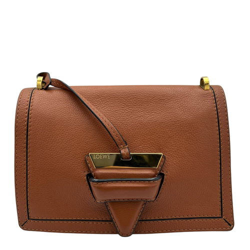 Loewe Barcelona Crossbody Bag Brown in Calfskin, Gold hardware_1