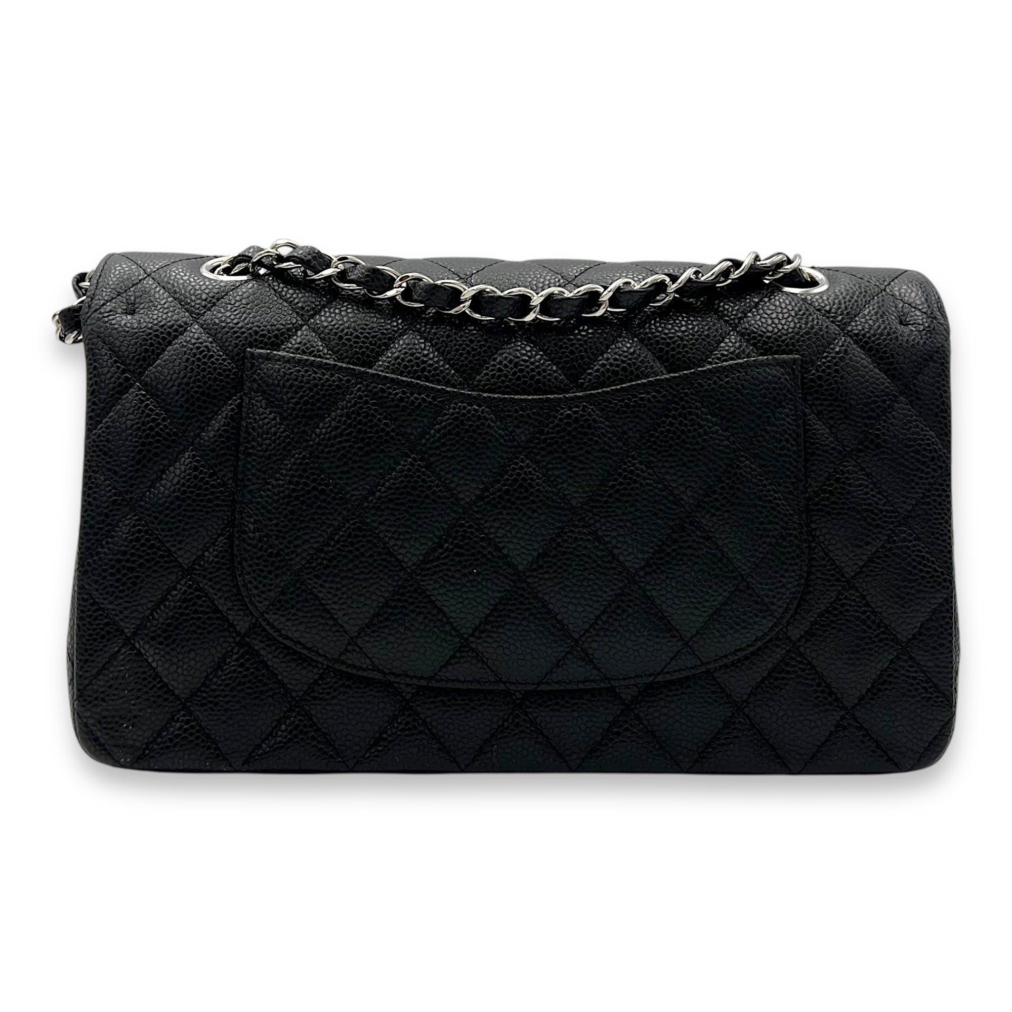 Chanel Classic Shoulder Bag Black in Caviar Leather, Silver hardware_2