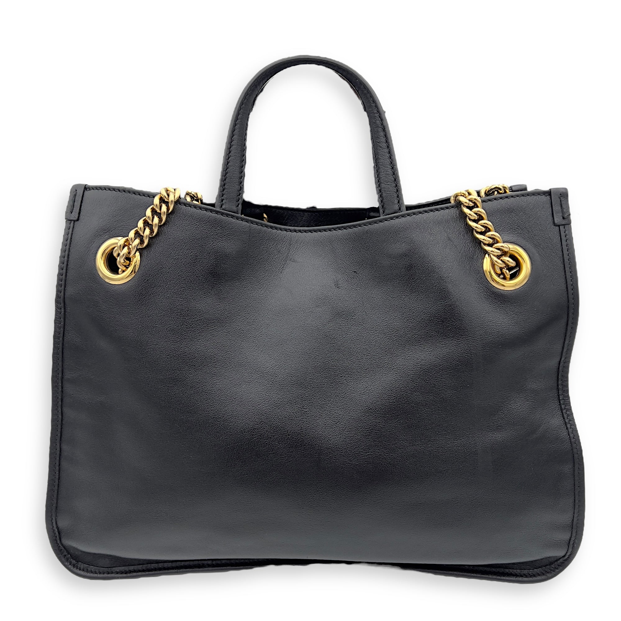 Gucci Horsebit 1955 Tote Bag Black in Calfskin, Gold hardware_2