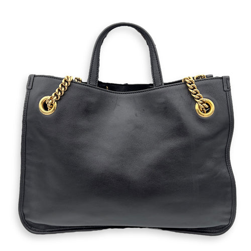Gucci Horsebit 1955 Tote Bag Black in Calfskin, Gold hardware_2