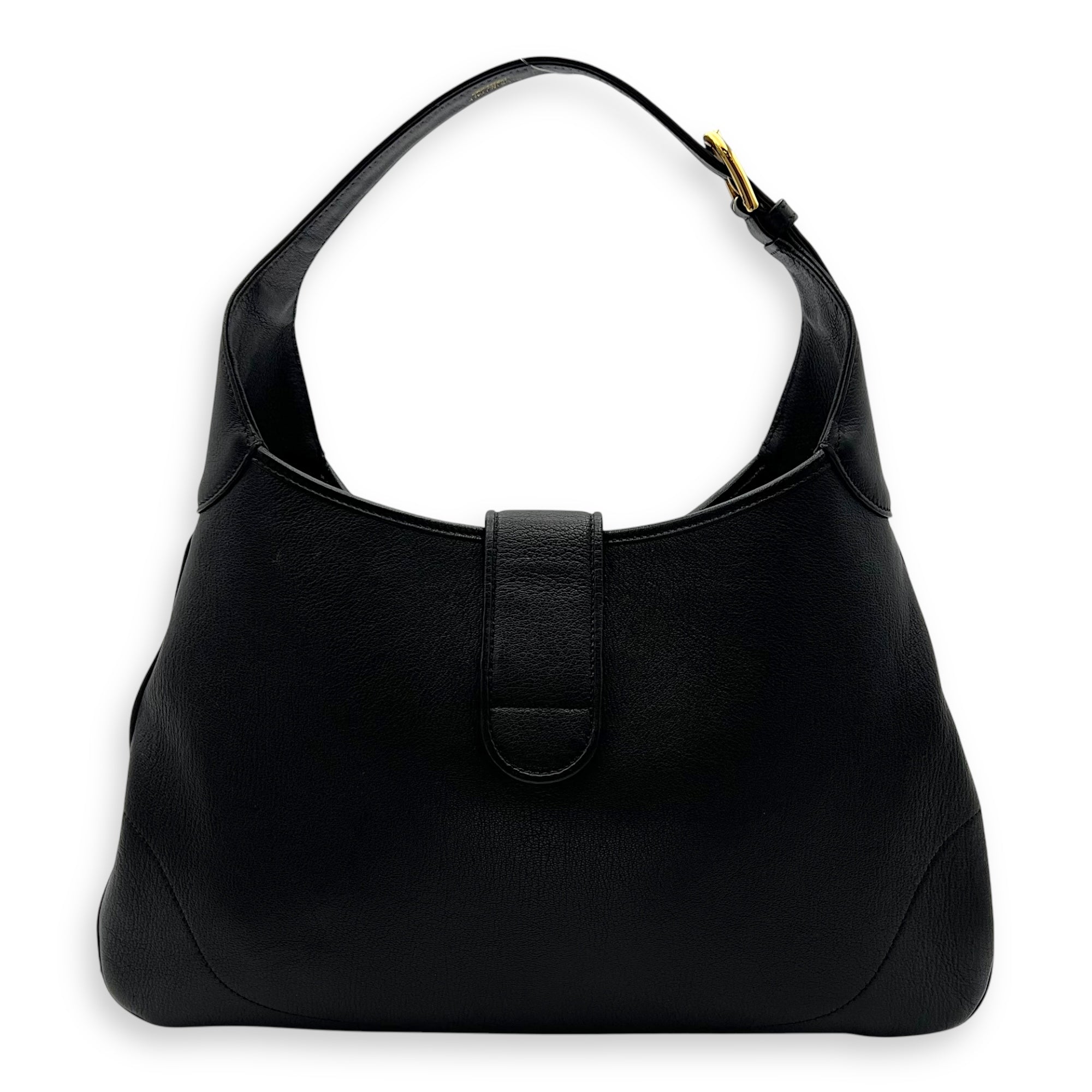 Gucci Aphrodite Shoulder Bag Medium Black in Calfskin, Gold hardware_2