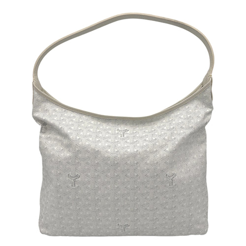 Goyard Boheme Tote Bag PM White in Coated Canvas, Silver hardware_2