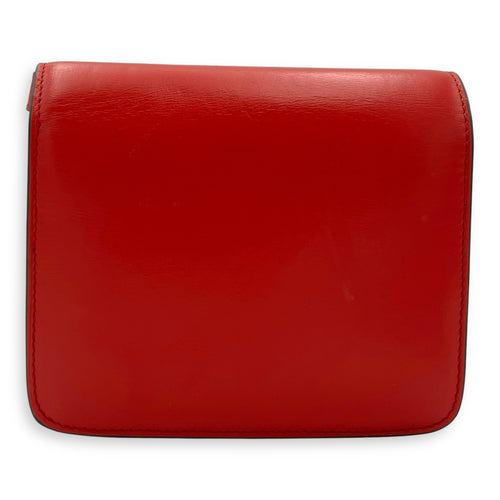 Celine Box Small Red Crossbody Bag in Calfskin, Gold hardware_2