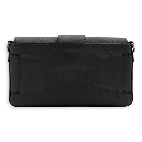 Fendi Baguette Crossbody Bag Grey in Calfskin, Silver hardware_2