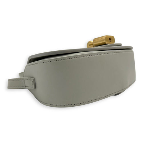 Celine Tabou Clutch on Strap Chalk in Calfskin, Gold hardware_8