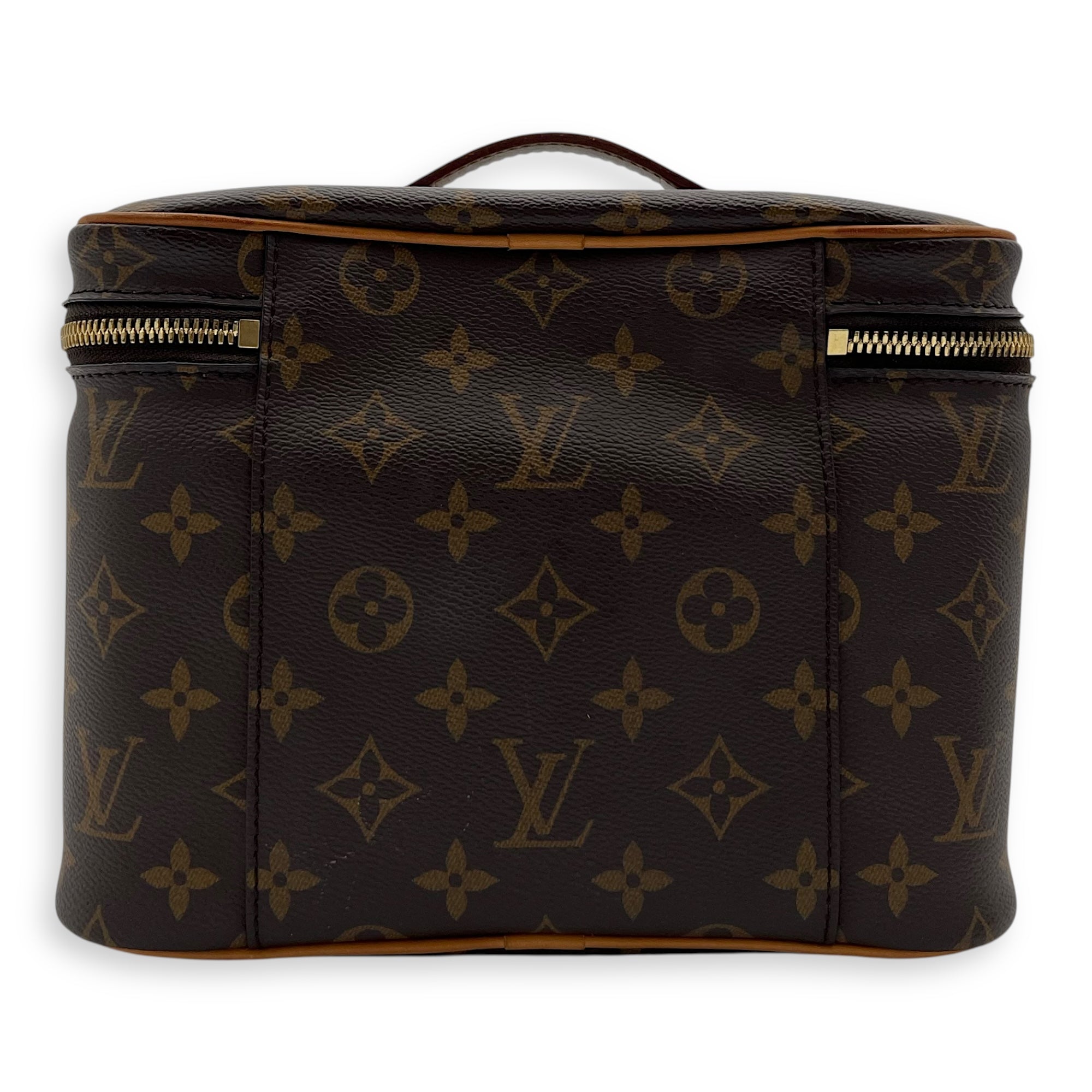 Louis Vuitton Nice Top Handle Bag BB Brown in Monogram Coated Canvas, Gold hardware_2