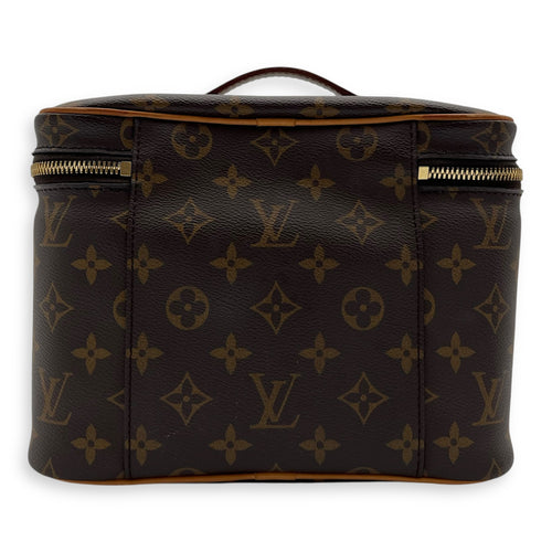 Louis Vuitton Nice Top Handle Bag BB Brown in Monogram Coated Canvas, Gold hardware_2