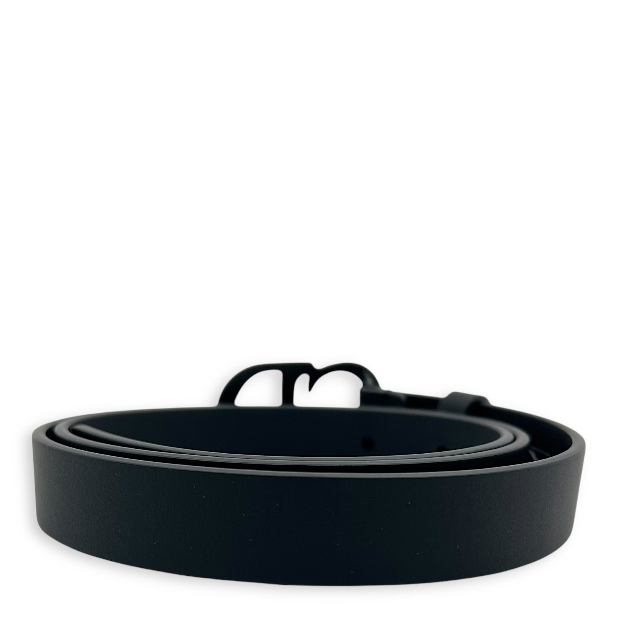 Dior Saddle 80 Black Belt in Calfskin, Lacquered Metal hardware_2