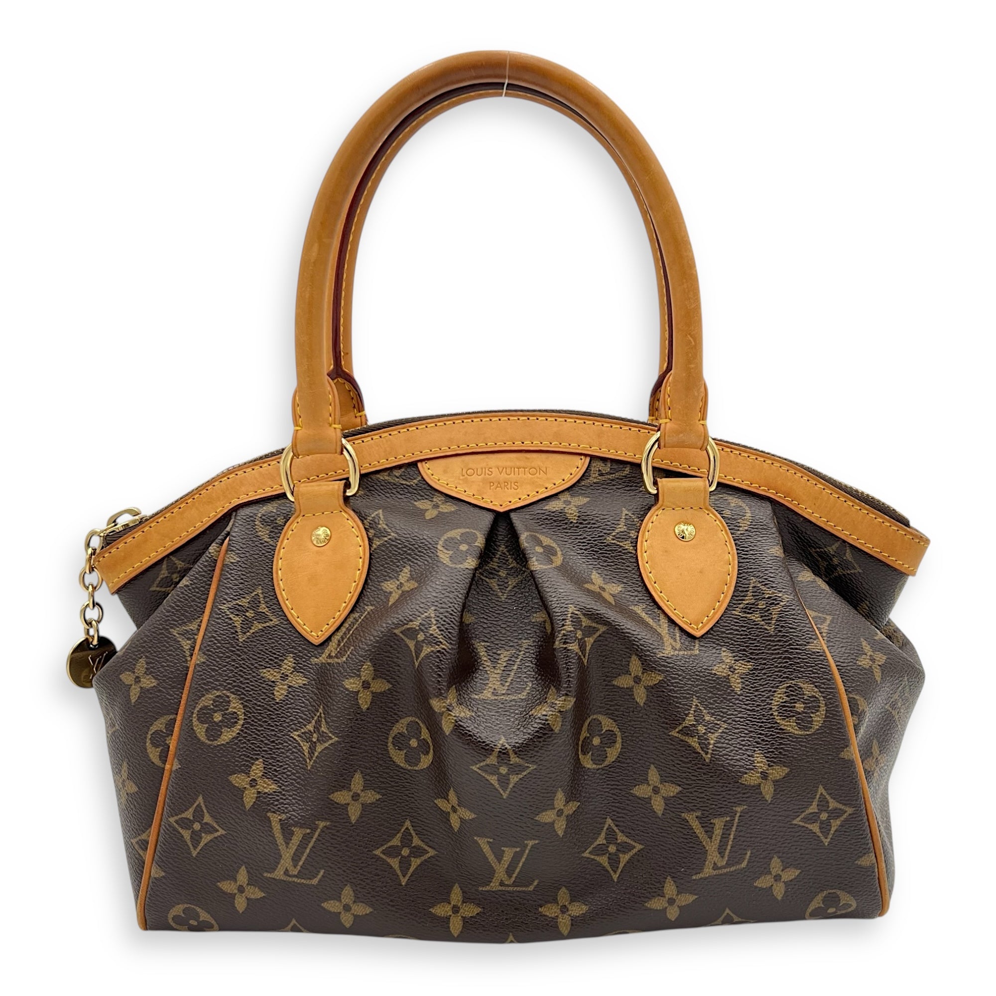Louis Vuitton Tivoli Shoulder Bag PM Brown in Monogram Coated Canvas, Gold hardware_13