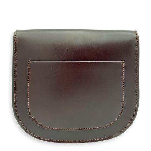 Celine Trotteur Crossbody Bag Red in Calfskin, Gold hardware_8