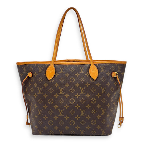 Louis Vuitton Neverfull Tote Bag PM Brown in Monogram Coated Canvas, Gold hardware_4