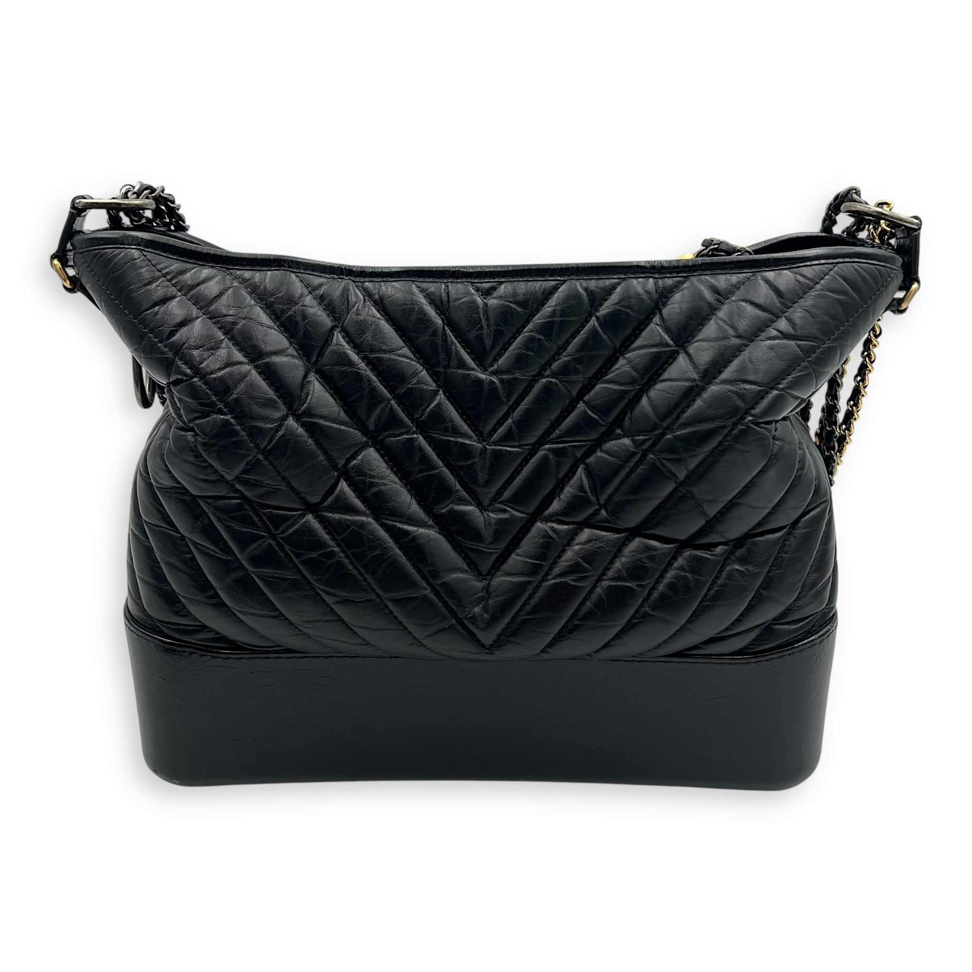Chanel Gabrielle Shoulder Bag Large Black in Calfskin, Mixed hardware_2