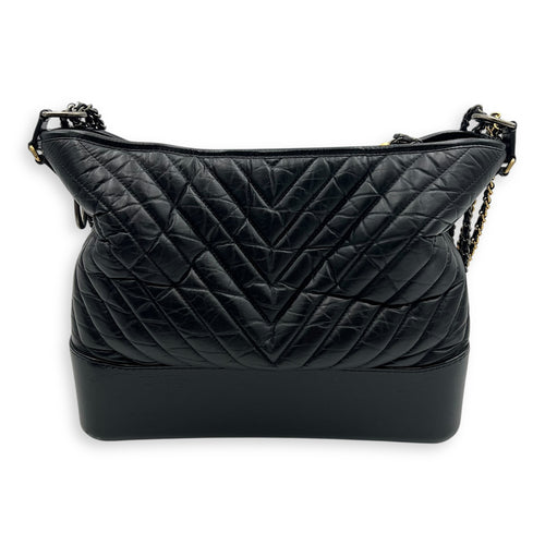 Chanel Gabrielle Shoulder Bag Large Black in Calfskin, Mixed hardware_2