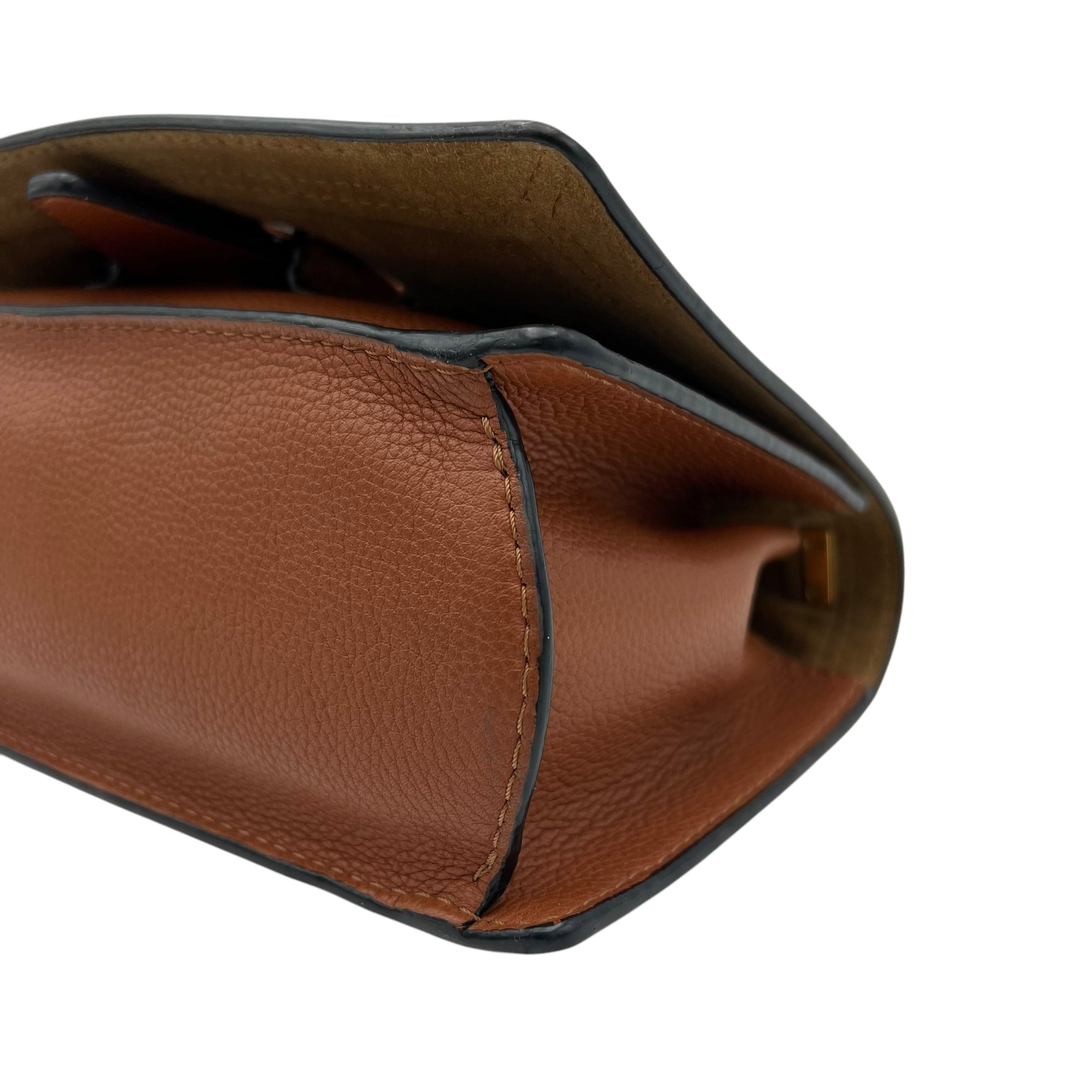 Loewe Barcelona Crossbody Bag Brown in Calfskin, Gold hardware_12