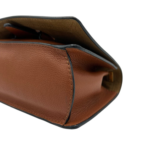 Loewe Barcelona Crossbody Bag Brown in Calfskin, Gold hardware_12