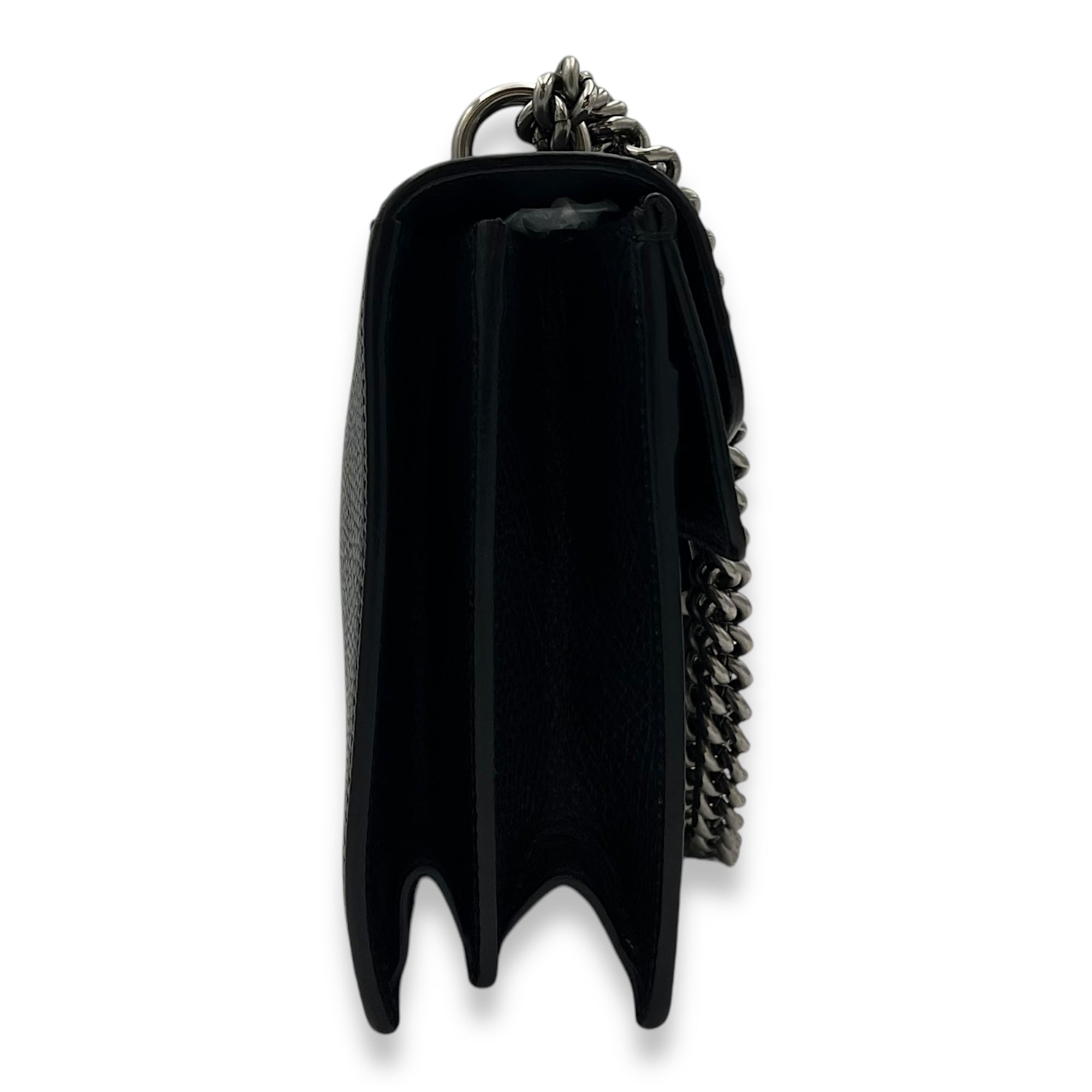 Gucci Dionysus Shoulder Bag Black in Calfskin, Silver hardware_3