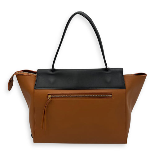 Celine Belt Bag Top Handle Bag Brown in Calfskin, Gold hardware_2