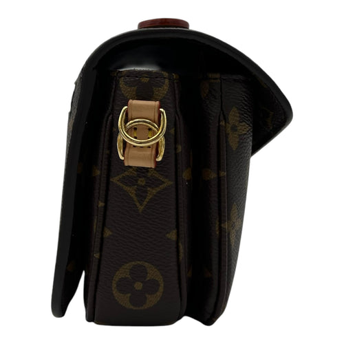 Louis Vuitton Metis Crossbody Bag Brown in Monogram Coated Canvas, Gold hardware_3