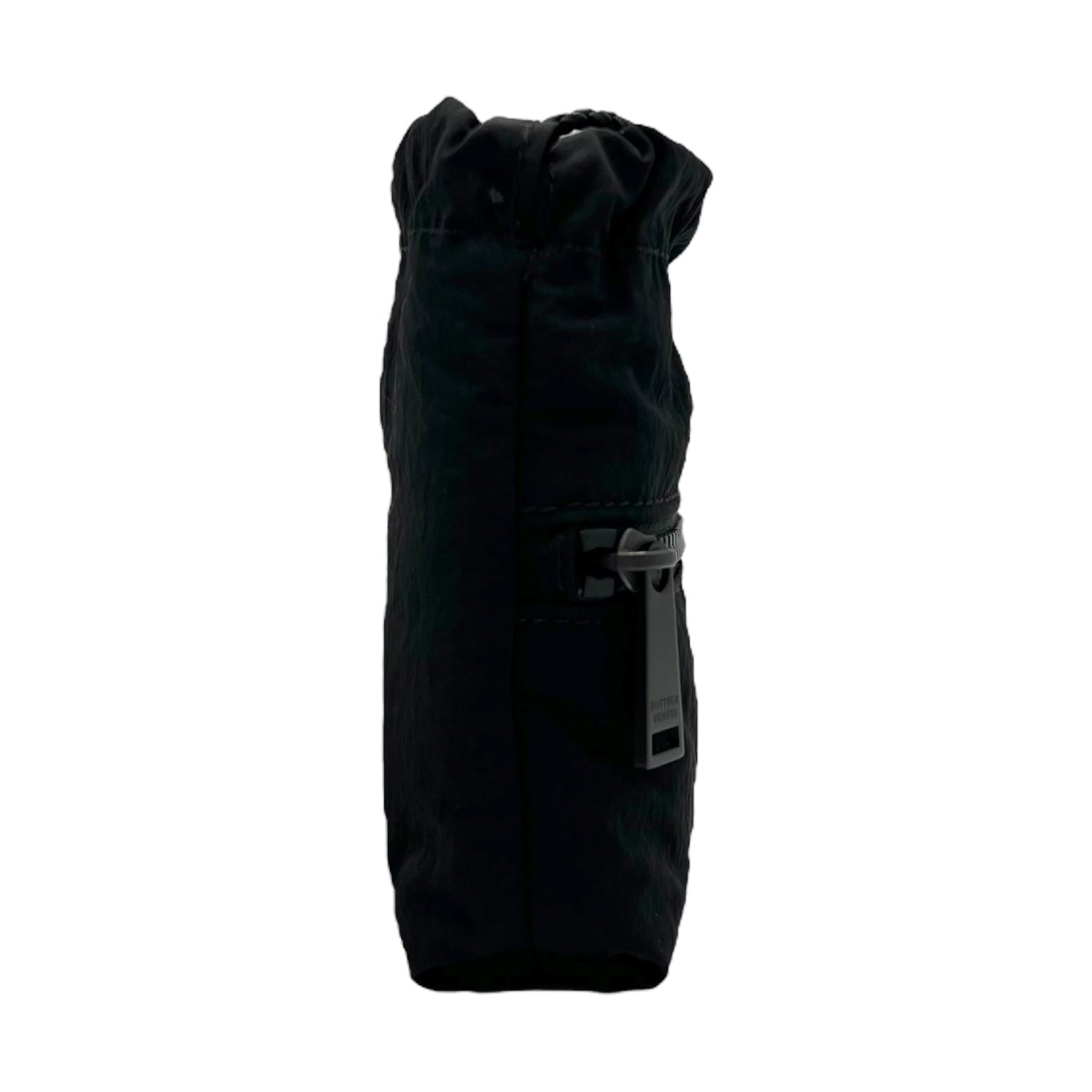 Bottega Veneta Logo Shoulder Bag Black in Nylon_3