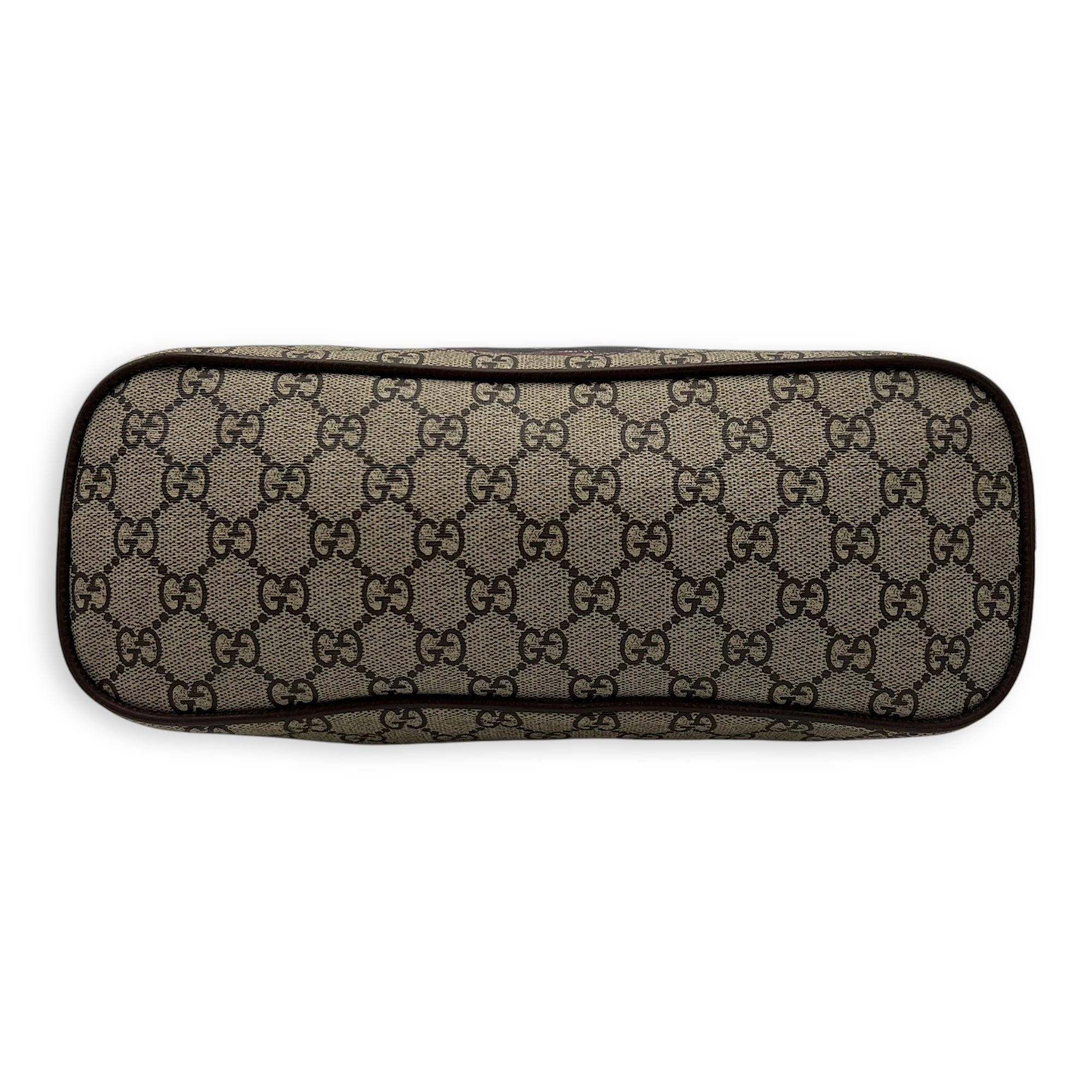 Gucci GG Supreme Duffle Bag Grey in Coated Canvas, Gold hardware_5