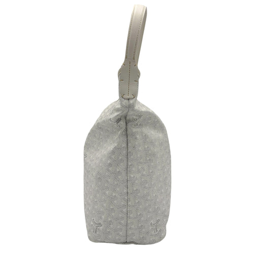 Goyard Boheme Tote Bag PM White in Coated Canvas, Silver hardware_3