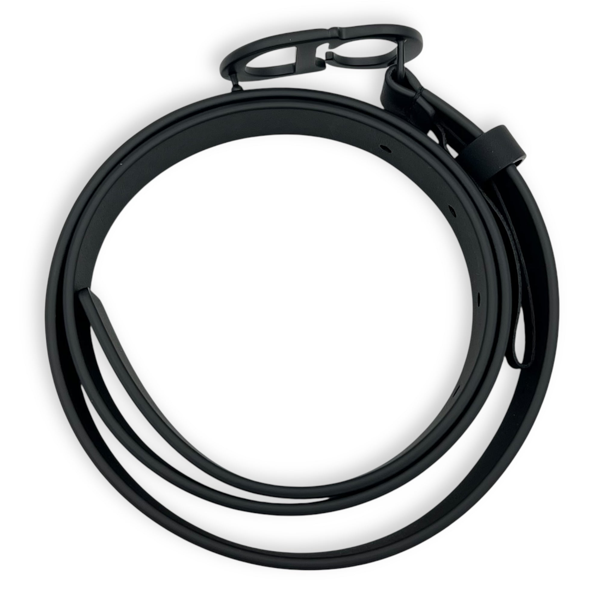 Dior Saddle 80 Black Belt in Calfskin, Lacquered Metal hardware_3