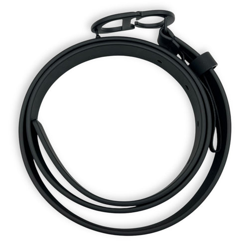 Dior Saddle 80 Black Belt in Calfskin, Lacquered Metal hardware_3