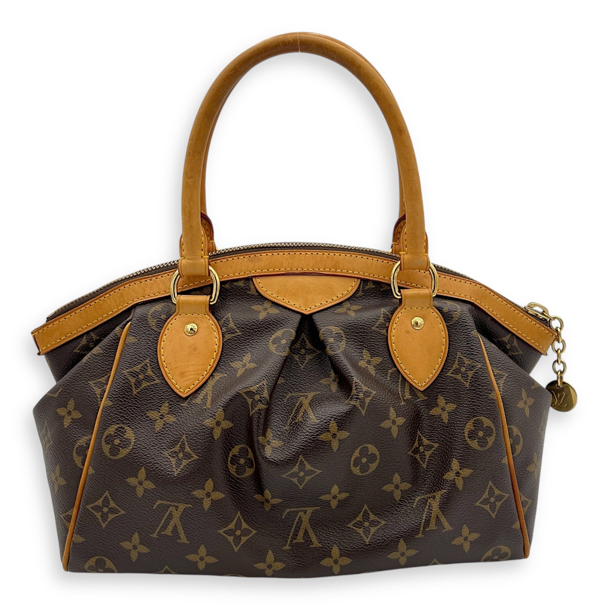 Louis Vuitton Tivoli Shoulder Bag PM Brown in Monogram Coated Canvas, Gold hardware_11