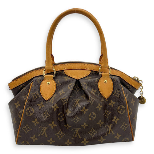 Louis Vuitton Tivoli Shoulder Bag PM Brown in Monogram Coated Canvas, Gold hardware_11