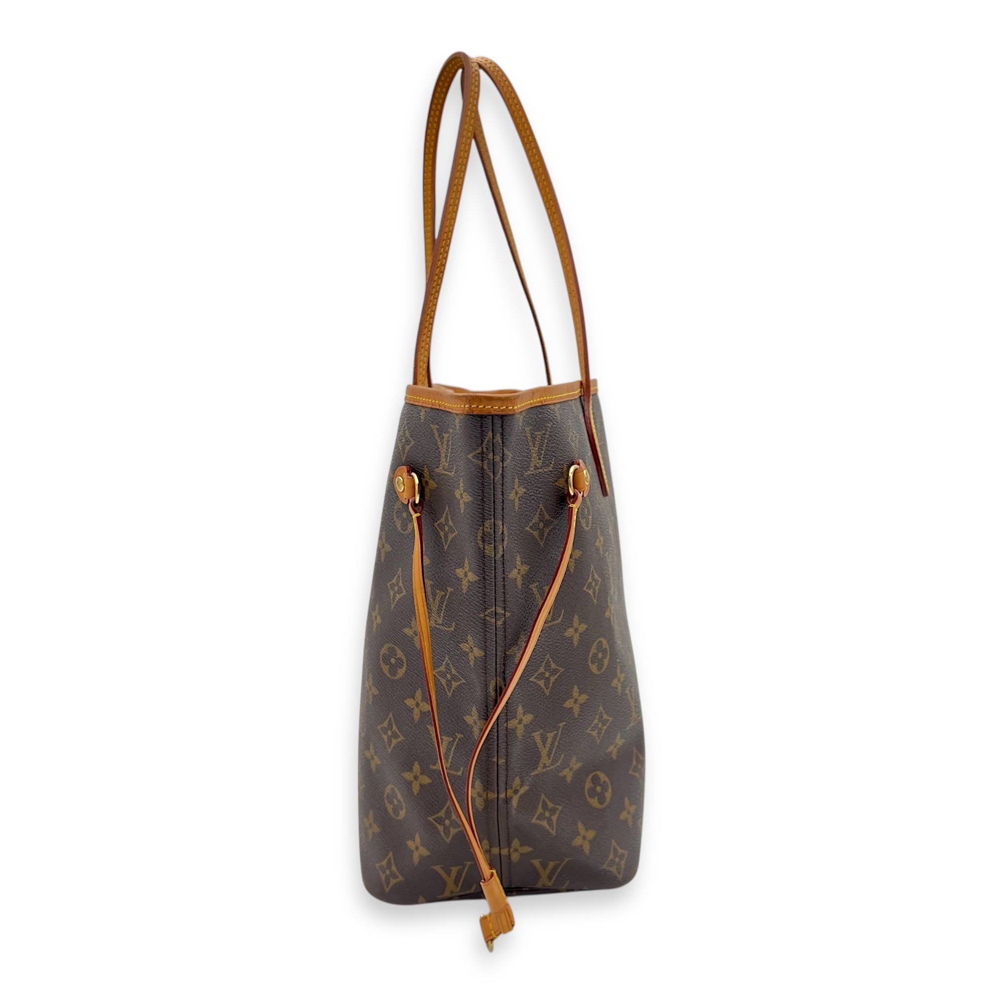 Louis Vuitton Neverfull Tote Bag PM Brown in Monogram Coated Canvas, Gold hardware_9