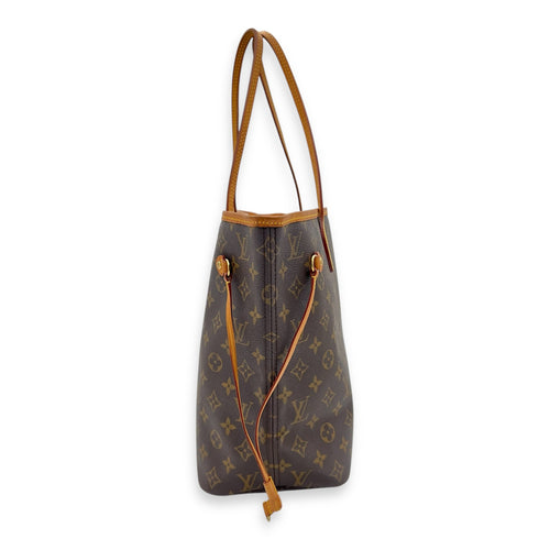 Louis Vuitton Neverfull Tote Bag PM Brown in Monogram Coated Canvas, Gold hardware_9
