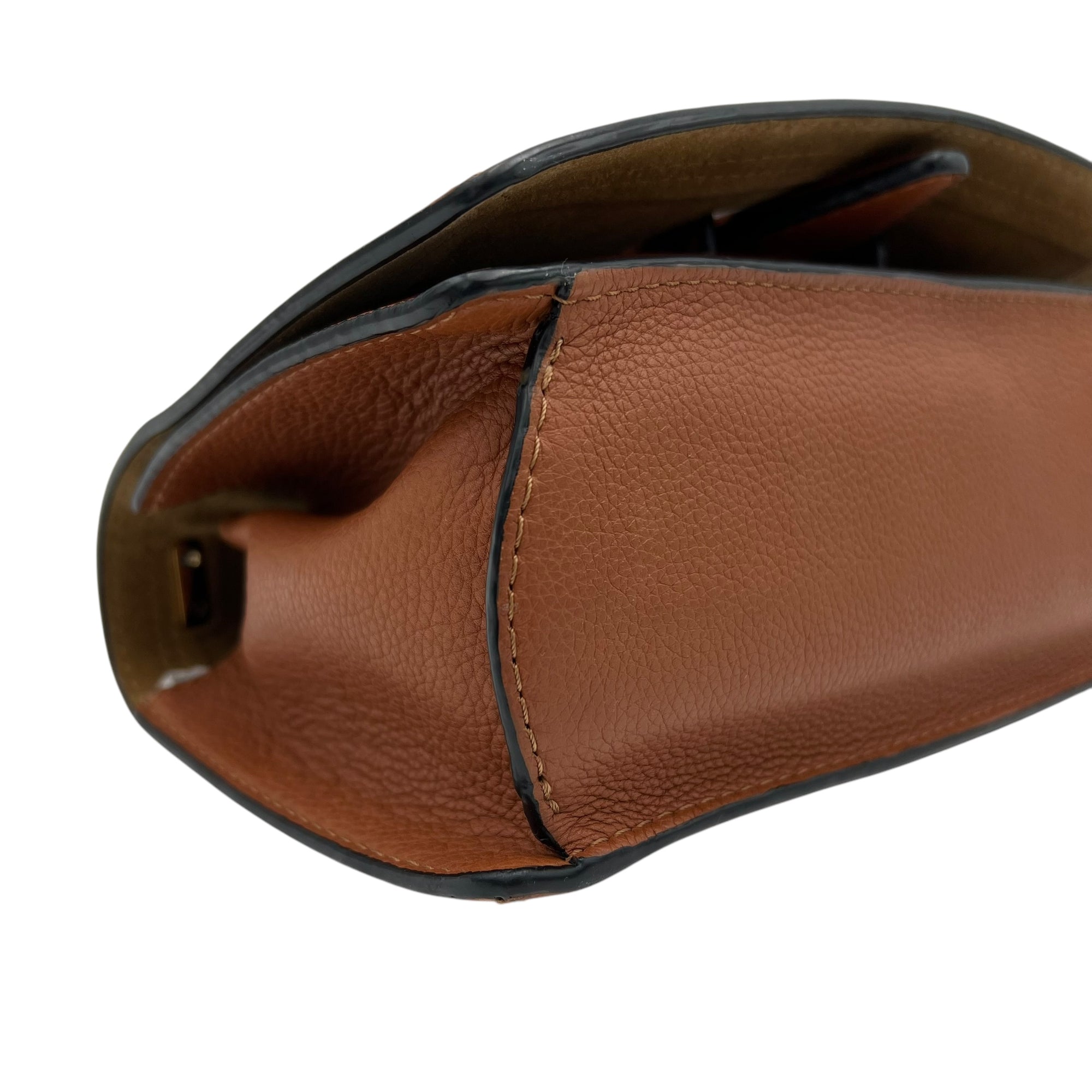Loewe Barcelona Crossbody Bag Brown in Calfskin, Gold hardware_11