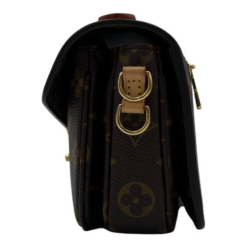 Louis Vuitton Metis Crossbody Bag Brown in Monogram Coated Canvas, Gold hardware_4