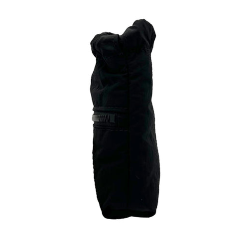 Bottega Veneta Logo Shoulder Bag Black in Nylon_4