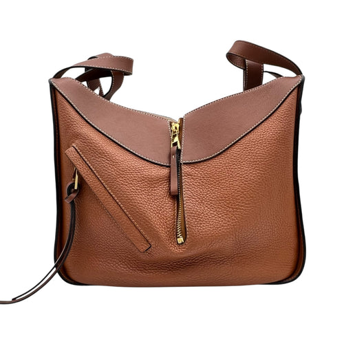 Loewe Hammock Shoulder Bag Brown in Calfskin, Gold hardware_4