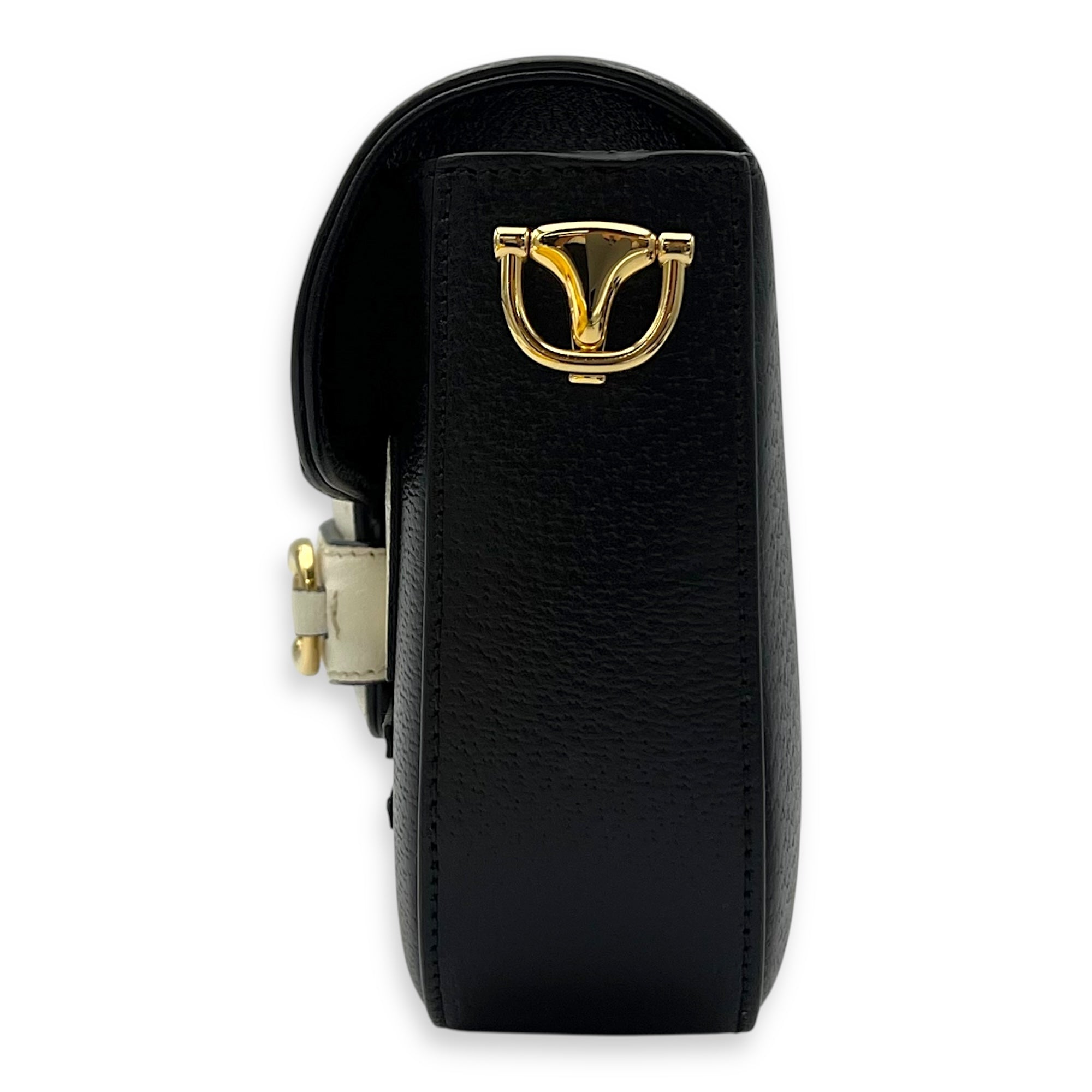 Gucci x Adidas Horsebit 1955 Shoulder Bag Black in Calfskin, Gold hardware_4