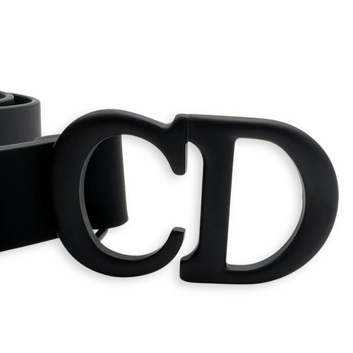 Dior Saddle 80 Black Belt in Calfskin, Lacquered Metal hardware_4