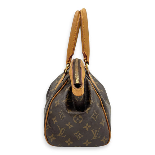 Louis Vuitton Tivoli Shoulder Bag PM Brown in Monogram Coated Canvas, Gold hardware_15