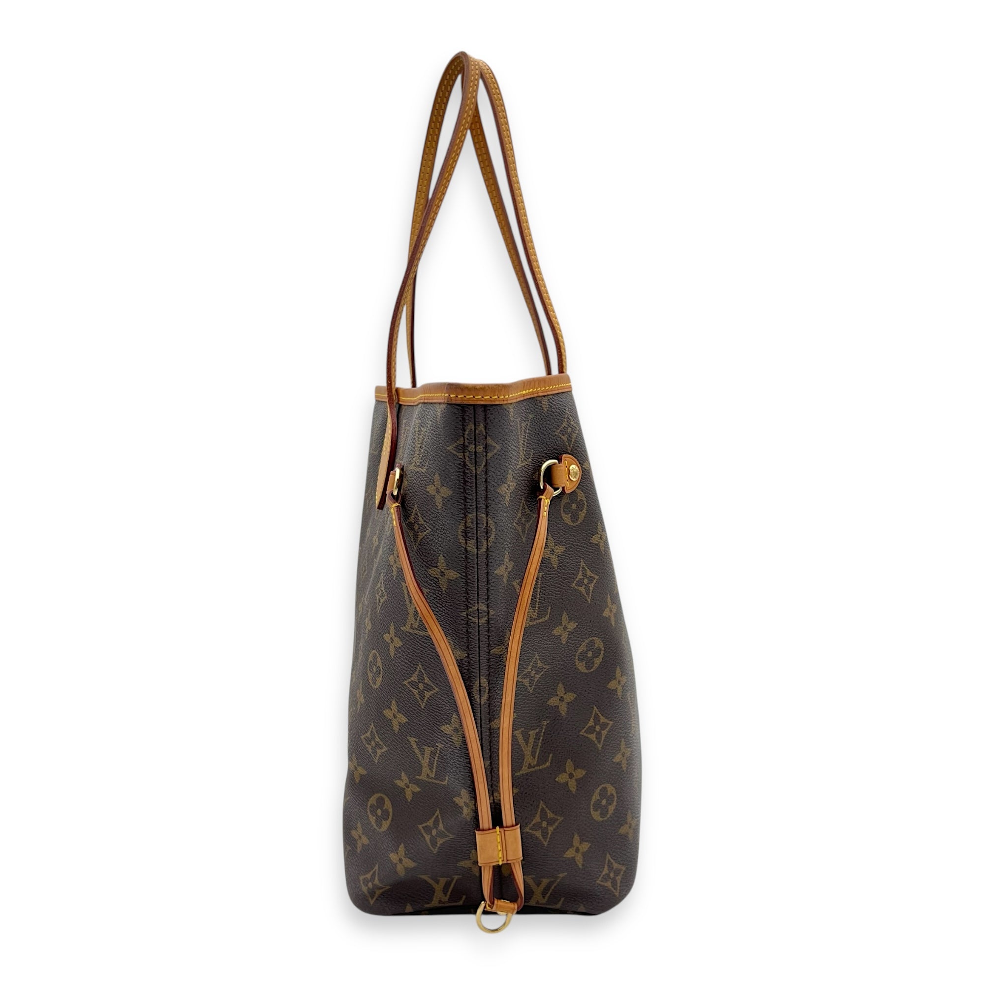 Louis Vuitton Neverfull Tote Bag PM Brown in Monogram Coated Canvas, Gold hardware_7