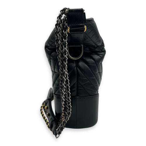 Chanel Gabrielle Shoulder Bag Large Black in Calfskin, Mixed hardware_4