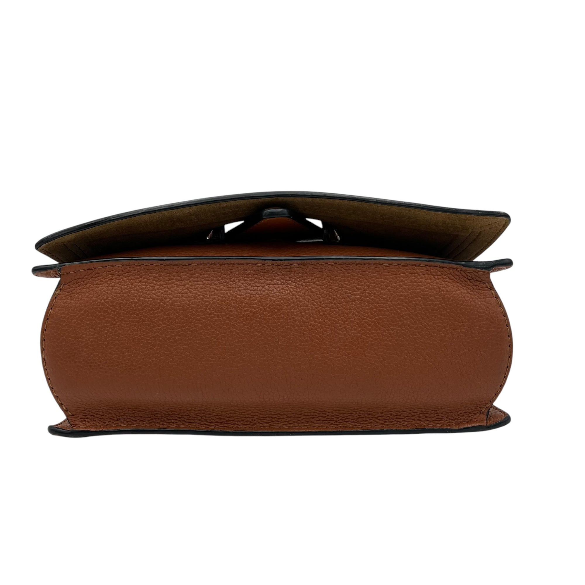 Loewe Barcelona Crossbody Bag Brown in Calfskin, Gold hardware_5