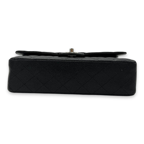 Chanel Classic Shoulder Bag Black in Caviar Leather, Silver hardware_5
